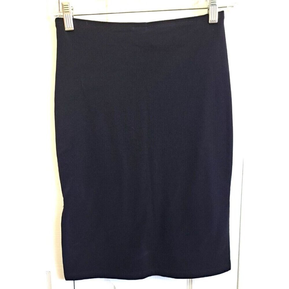 Vol. 1 Women's M Black Pull On Slinky Pencil Skirt Easy Care Work Office